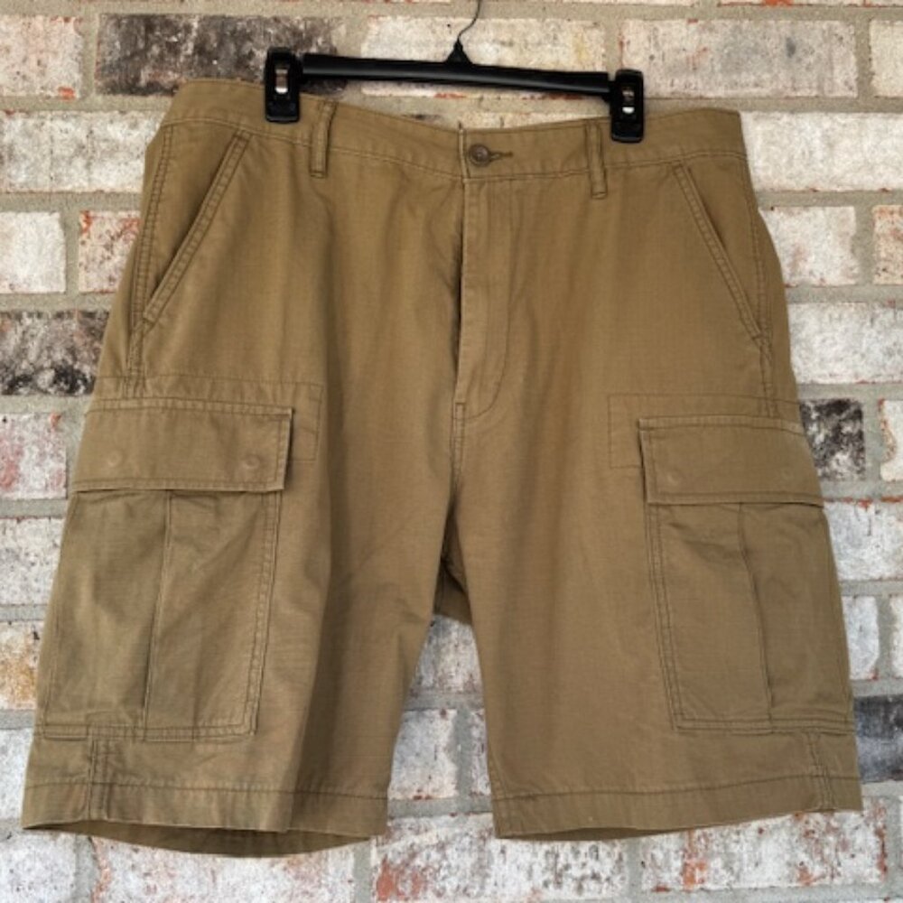 Levi Strauss Men's Cargo Shorts Dark Kaki 36w